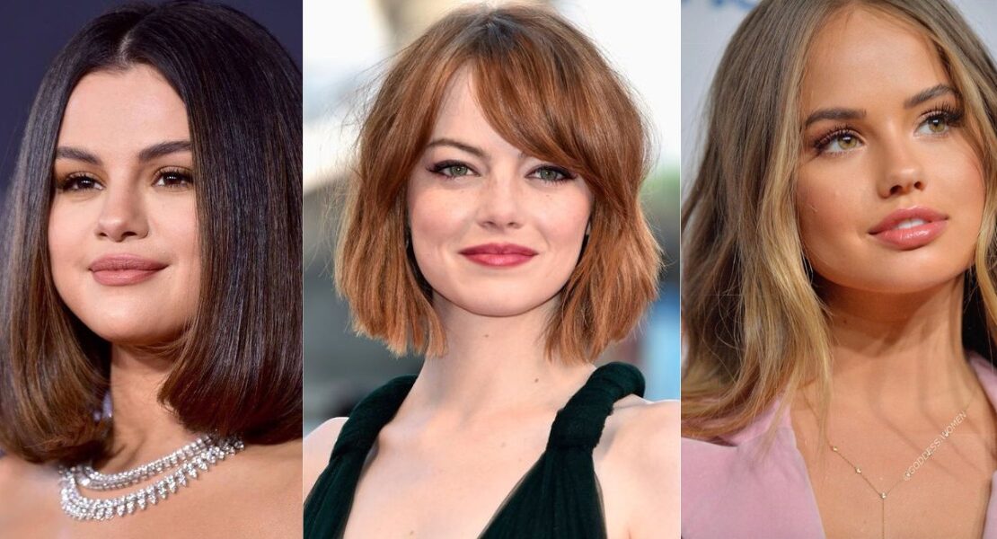 Formatos de rosto feminino e cortes de cabelo